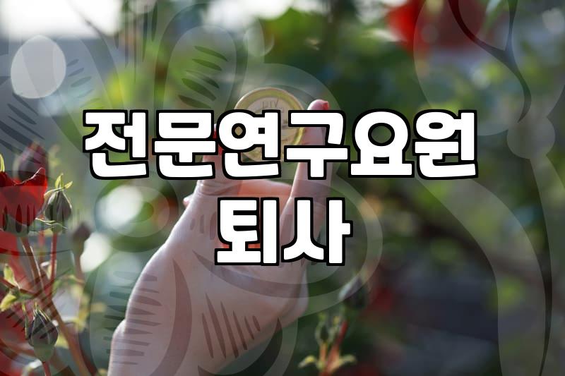 전문연구요원 퇴사 고민하며 서류 뒤적거리던 밤