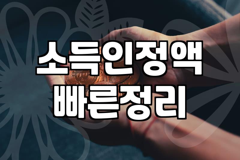 복지혜택 신청 시 주의할 소득 인정액 기준과 확인 방법
