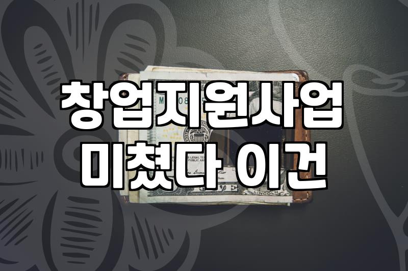 청년창업지원금 서류 넣다가 골치가 아파졌다