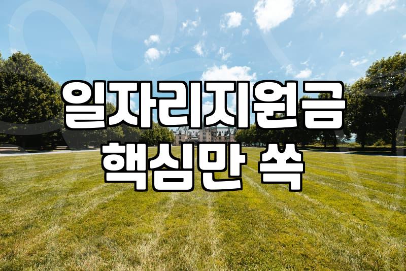 인건비지원사업 활용 조건과 실제 신청 절차