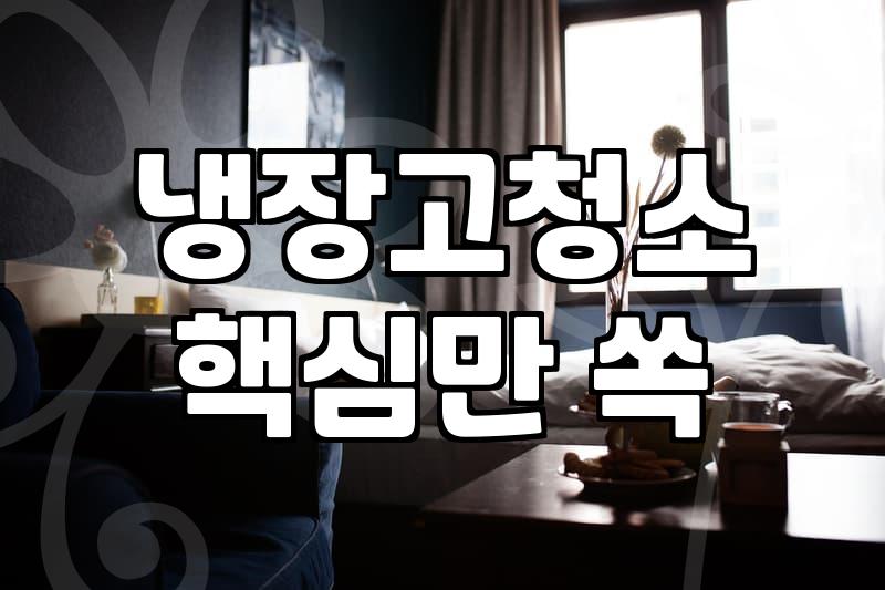 냉장고 청소, 업체 부르면 얼마나 걸릴까?