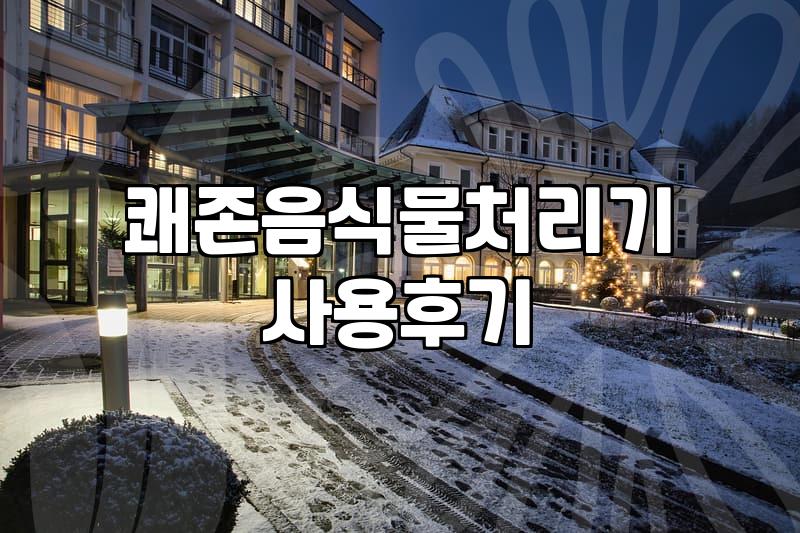 쾌존 음식물처리기를 들이고 나서도 쓰레기통을 버리지 못한 이유