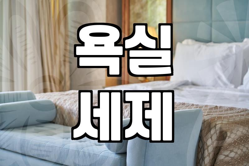 화상실청소 주기와 세제 사용법 기준