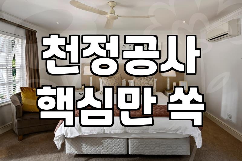 천정 텍스 교체, 겉모습만 보고 섣불리 덤비면 안 되는 이유