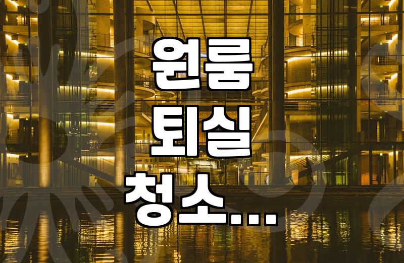 원룸 퇴실 청소 비용 때문에 고민하다가 그냥 불렀는데