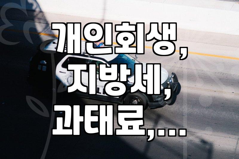 개인회생 신청 시 지방세와 과태료 체납액은 어떻게 처리되나요?