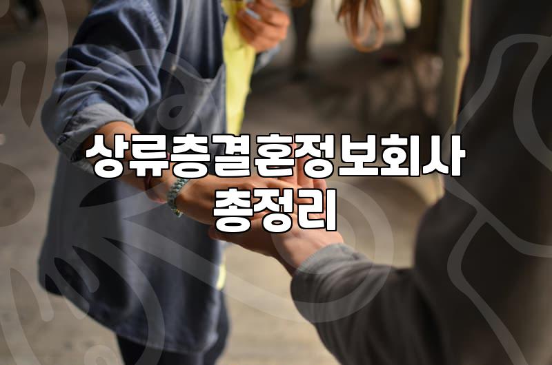 노블레스레드와 같은 상류층 결정사 이용 전 알아야 할 현실적인 부분들