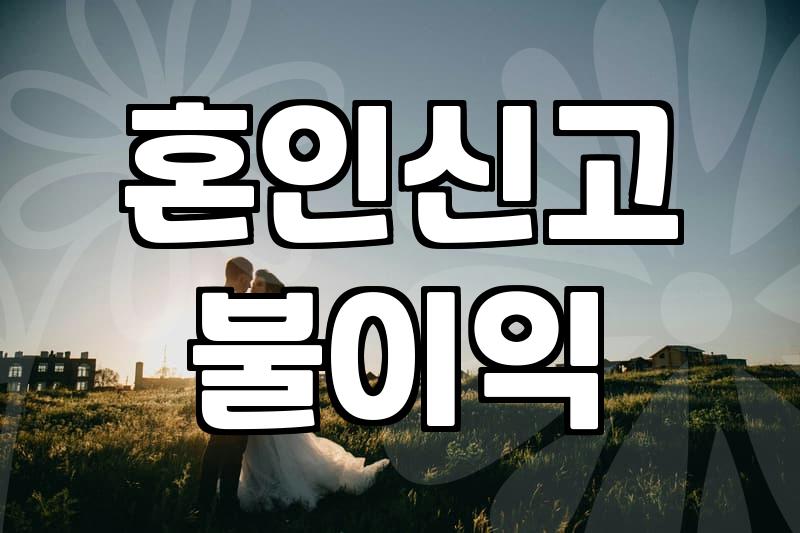 혼인신고, 정말 타이밍이 전부일까? 서류 뒤에 숨겨진 현실적인 고민들