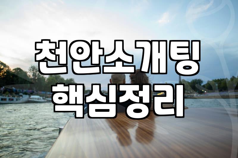 천안까지 내려가서 어색한 차 한 잔만 마시고 돌아왔던 주말